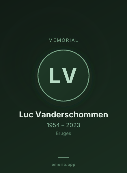 Memorial portrait of Luc Vanderschommen