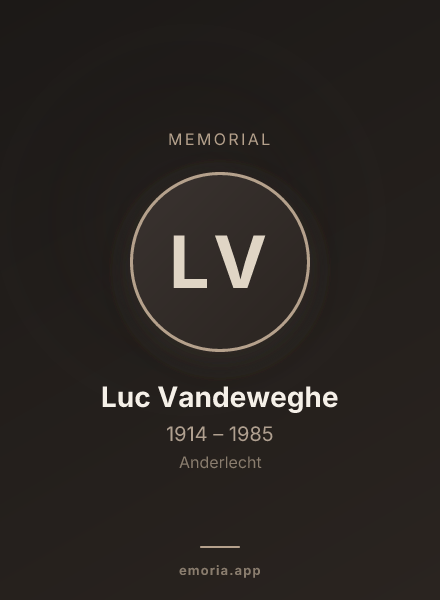 Memorial portrait of Luc Vandeweghe