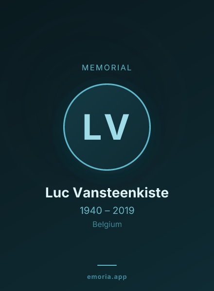 Memorial portrait of Luc Vansteenkiste