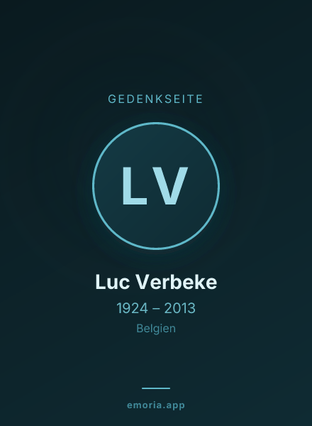 Gedenkportrait von Luc Verbeke