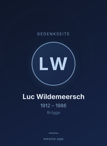 Gedenkportrait von Luc Wildemeersch