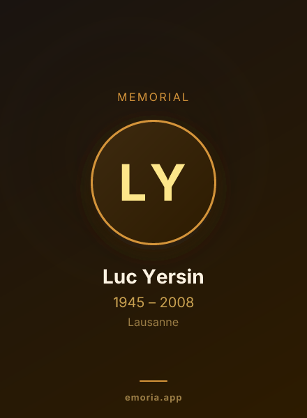 Memorial portrait of Luc Yersin