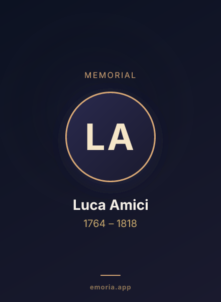 Memorial portrait of Luca Amici