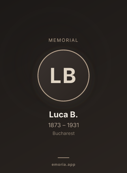 Memorial portrait of Luca B.