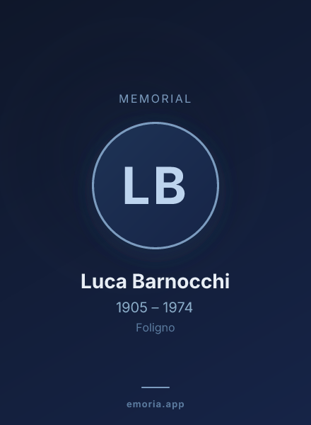 Memorial portrait of Luca Barnocchi