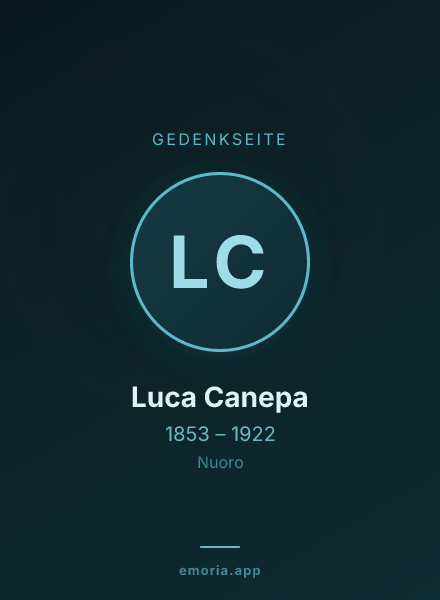 Gedenkportrait von Luca Canepa