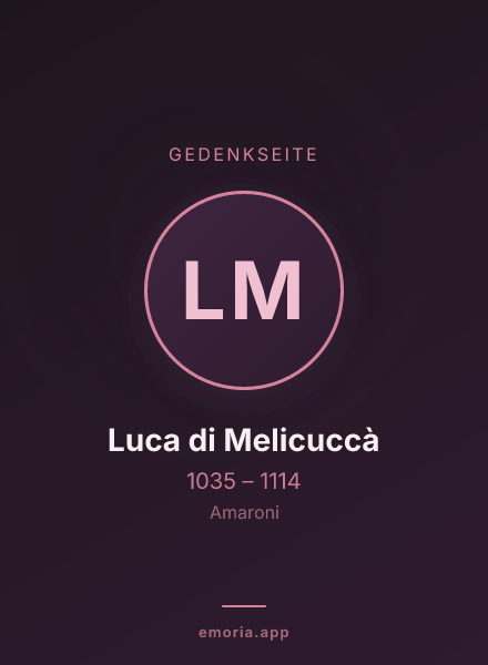 Gedenkportrait von Luca di Melicuccà
