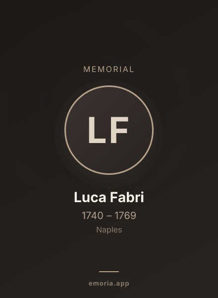 Memorial portrait of Luca Fabri