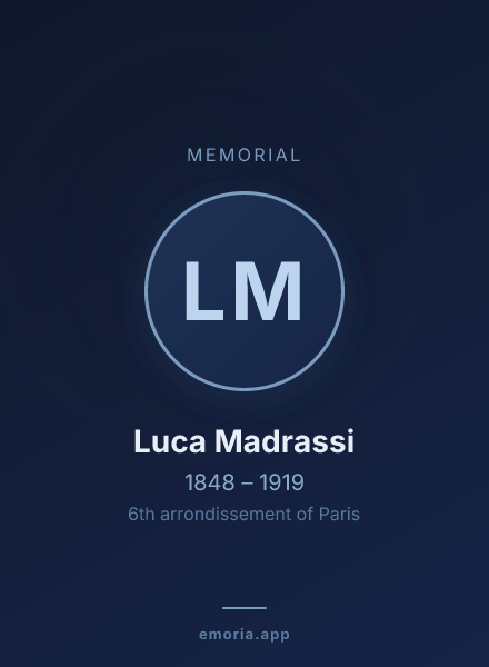 Memorial portrait of Luca Madrassi
