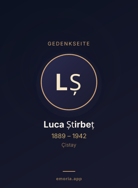 Gedenkportrait von Luca Știrbeț