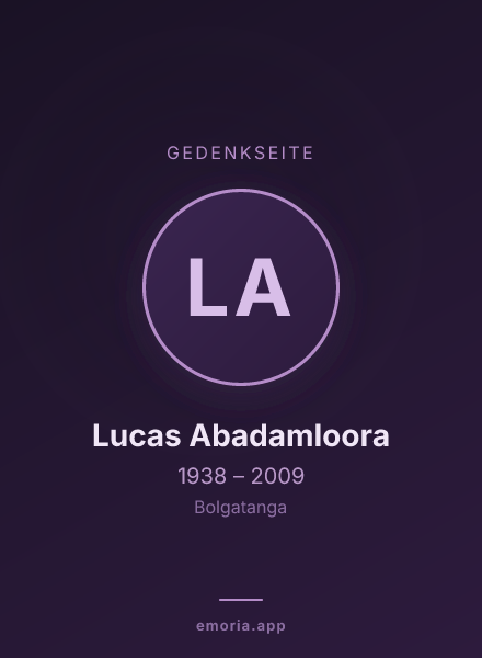 Gedenkportrait von Lucas Abadamloora