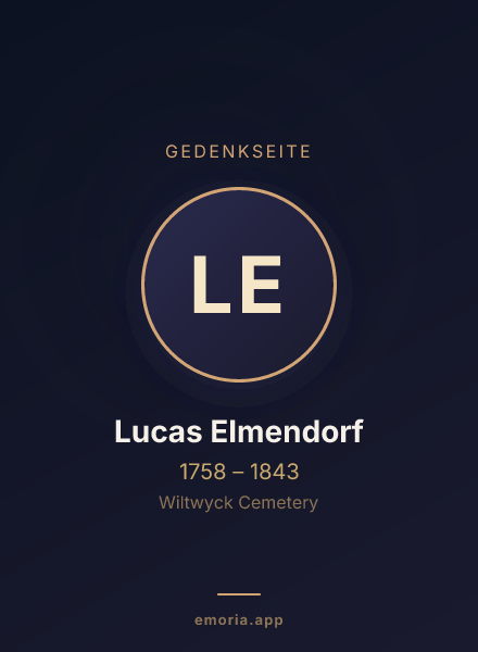 Gedenkportrait von Lucas Elmendorf