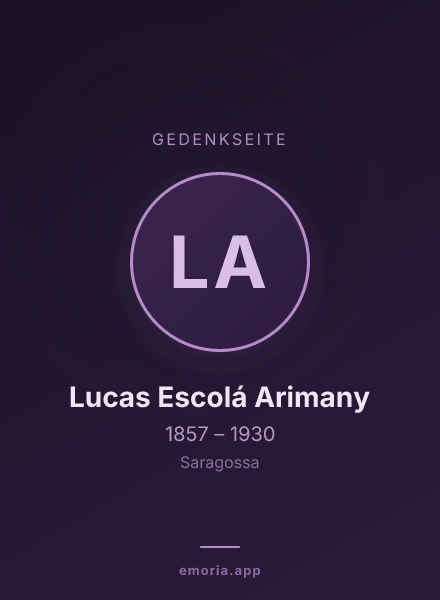 Gedenkportrait von Lucas Escolá Arimany