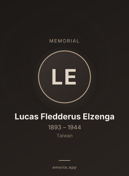 Memorial portrait of Lucas Fledderus Elzenga
