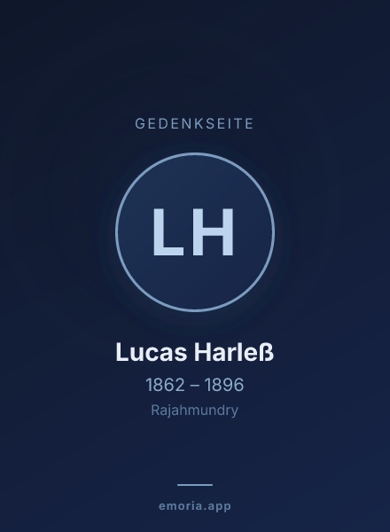Gedenkportrait von Lucas Harleß