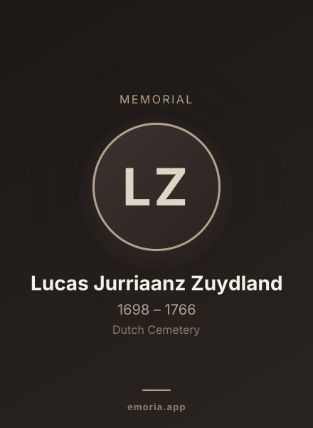 Memorial portrait of Lucas Jurriaanz Zuydland