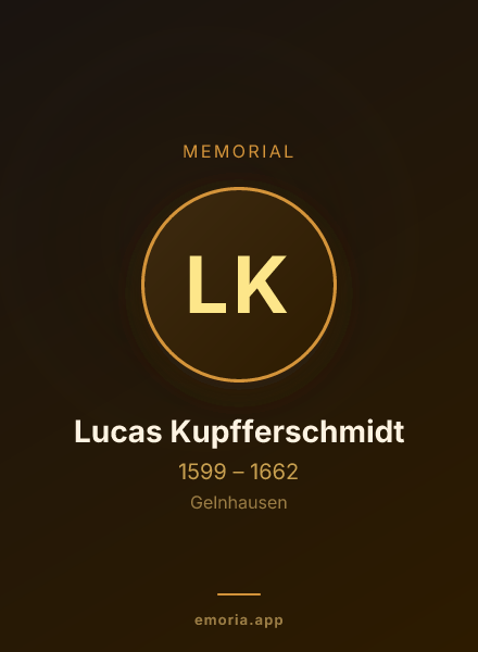Memorial portrait of Lucas Kupfferschmidt