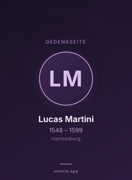 Gedenkportrait von Lucas Martini