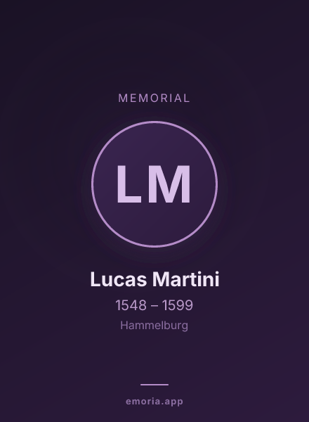 Memorial portrait of Lucas Martini