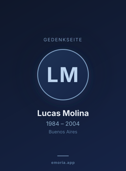 Gedenkportrait von Lucas Molina