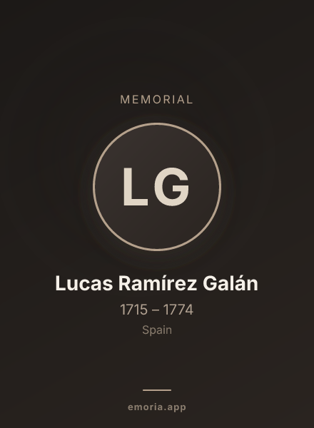 Memorial portrait of Lucas Ramírez Galán