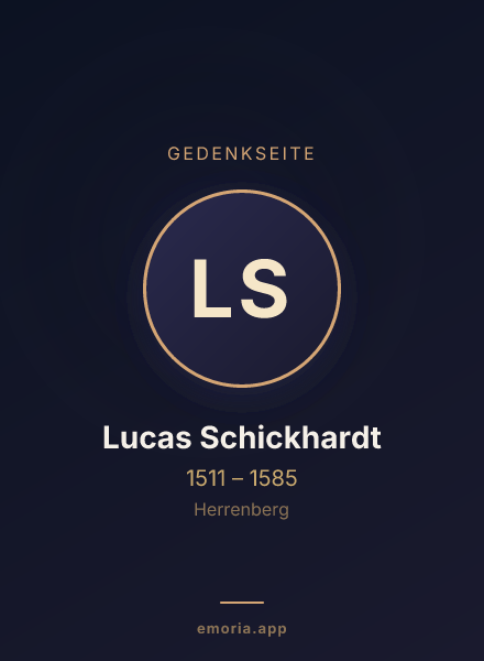 Gedenkportrait von Lucas Schickhardt