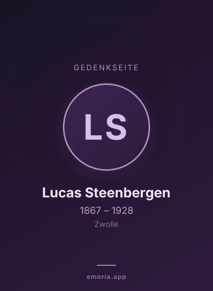 Gedenkportrait von Lucas Steenbergen