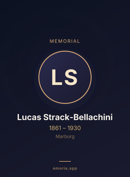 Memorial portrait of Lucas Strack-Bellachini