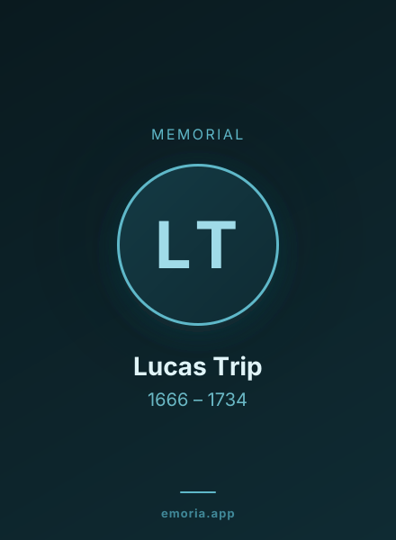 Memorial portrait of Lucas Trip