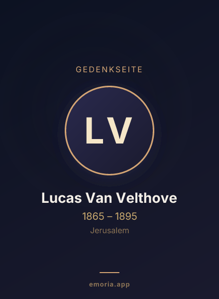 Gedenkportrait von Lucas Van Velthove