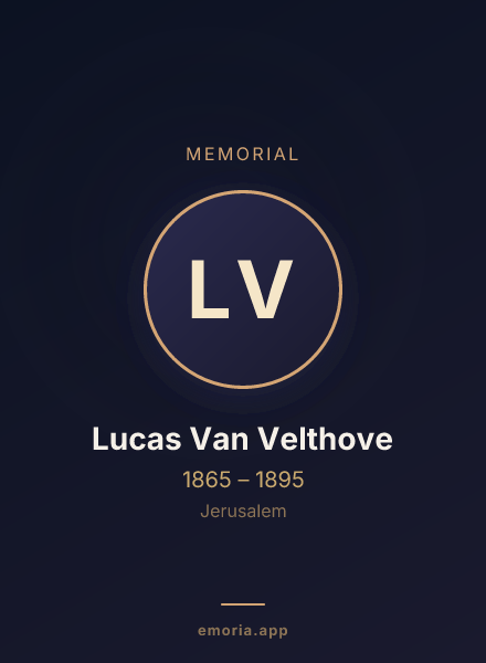 Memorial portrait of Lucas Van Velthove
