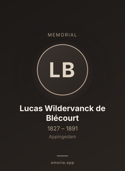 Memorial portrait of Lucas Wildervanck de Blécourt