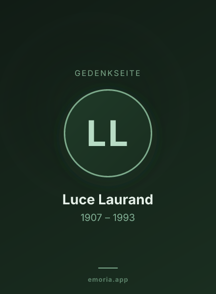 Gedenkportrait von Luce Laurand