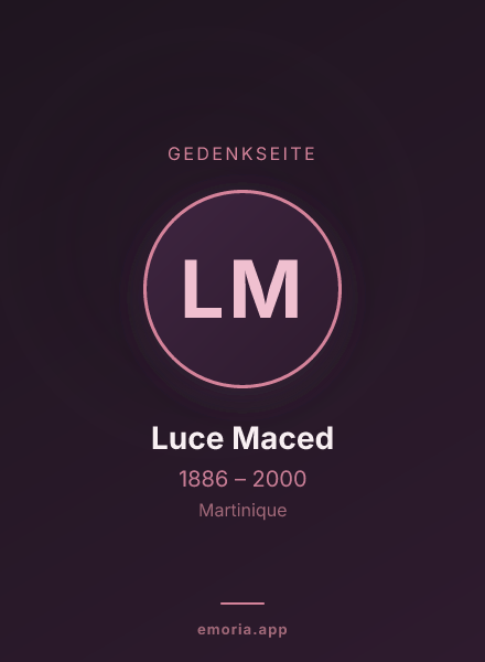 Gedenkportrait von Luce Maced