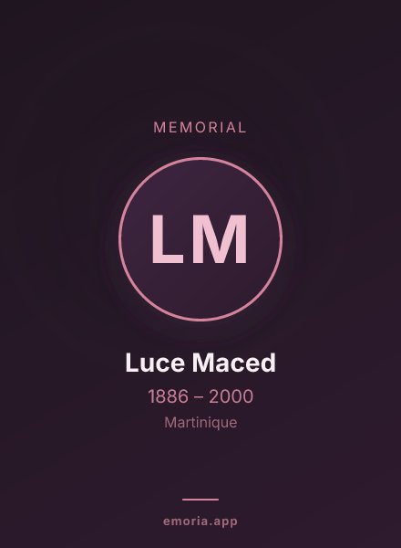 Memorial portrait of Luce Maced
