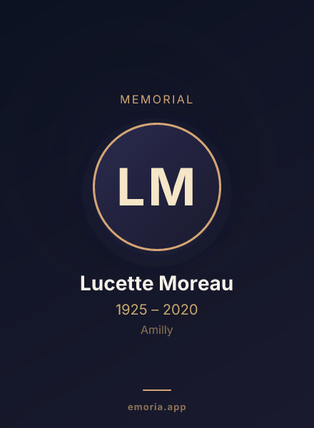 Memorial portrait of Lucette Moreau