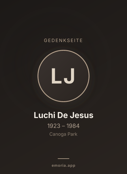 Gedenkportrait von Luchi De Jesus