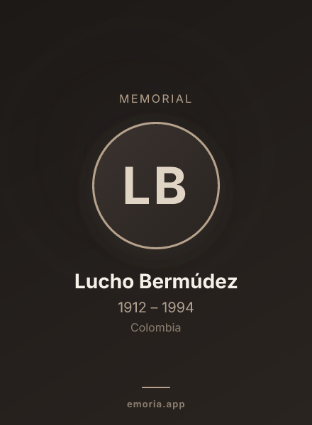 Memorial portrait of Lucho Bermúdez