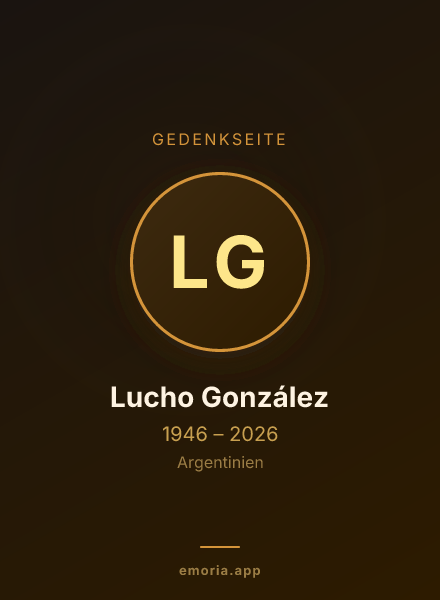 Gedenkportrait von Lucho González
