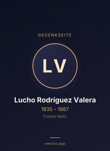 Gedenkportrait von Lucho Rodríguez Valera