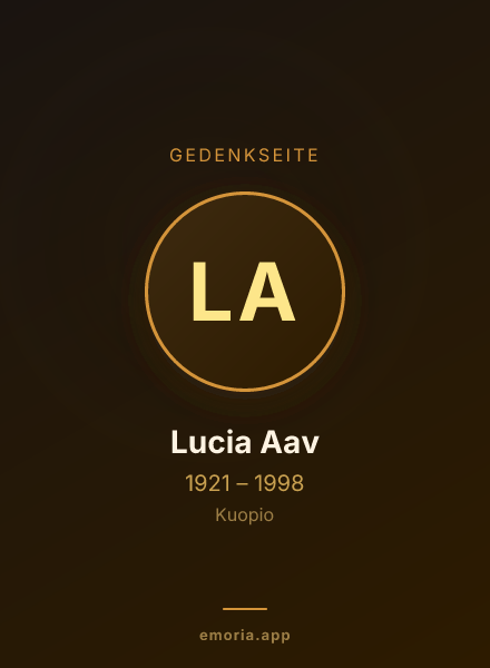 Gedenkportrait von Lucia Aav