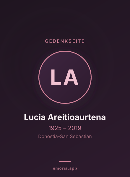 Gedenkportrait von Lucia Areitioaurtena