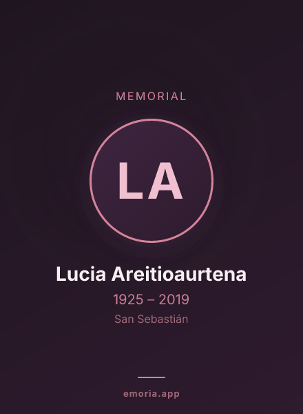 Memorial portrait of Lucia Areitioaurtena