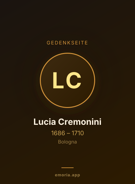 Gedenkportrait von Lucia Cremonini