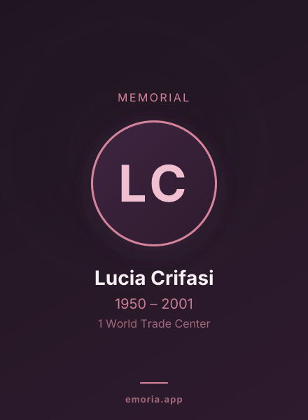 Memorial portrait of Lucia Crifasi