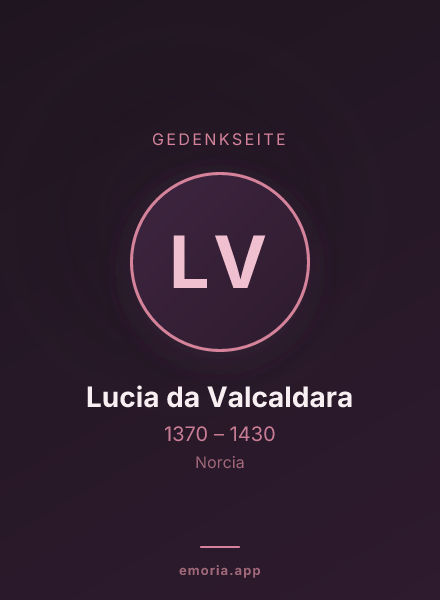 Gedenkportrait von Lucia da Valcaldara