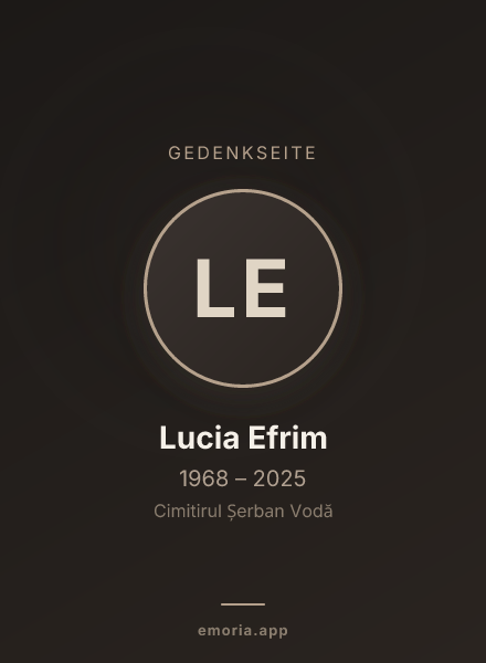 Gedenkportrait von Lucia Efrim