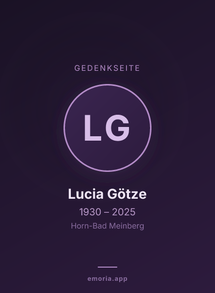 Gedenkportrait von Lucia Götze