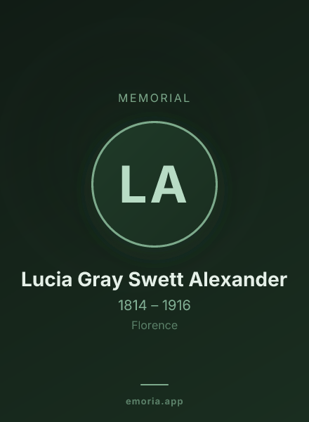 Memorial portrait of Lucia Gray Swett Alexander