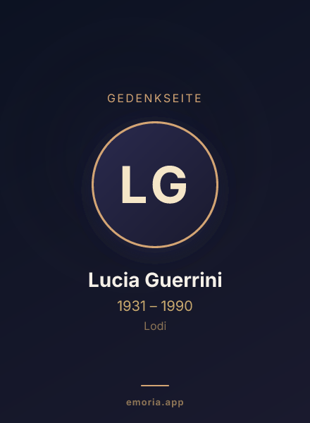 Gedenkportrait von Lucia Guerrini